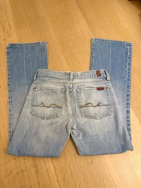 vintage 7 for all mankind light wash flare jeans - 25